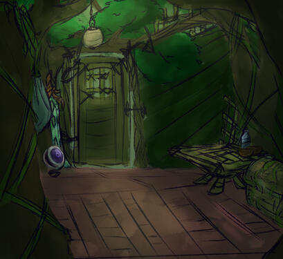 Hideaway environment sketch